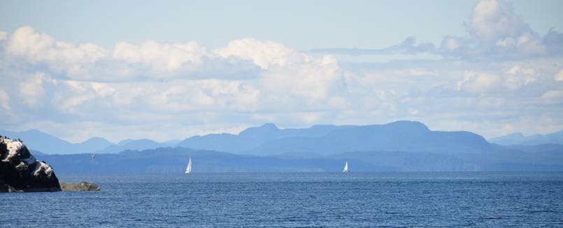 Vancouver Island from the Strait of Georgia