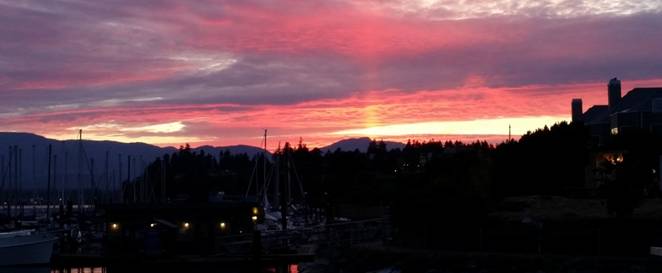 Sunset in Comox on our last night
